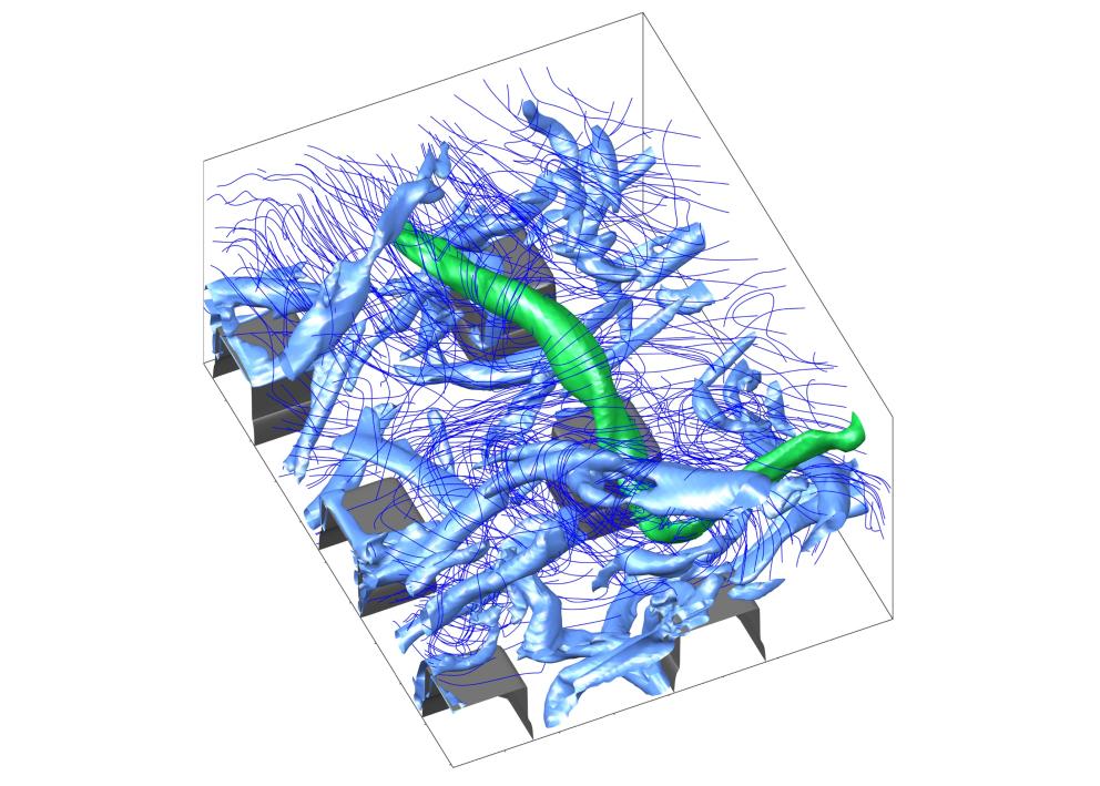 Roll-over structure in a rough-wall turbulent flow