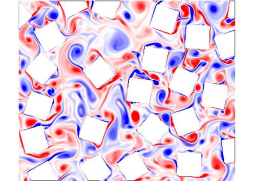 Vortex shedding in high-Re porous media
